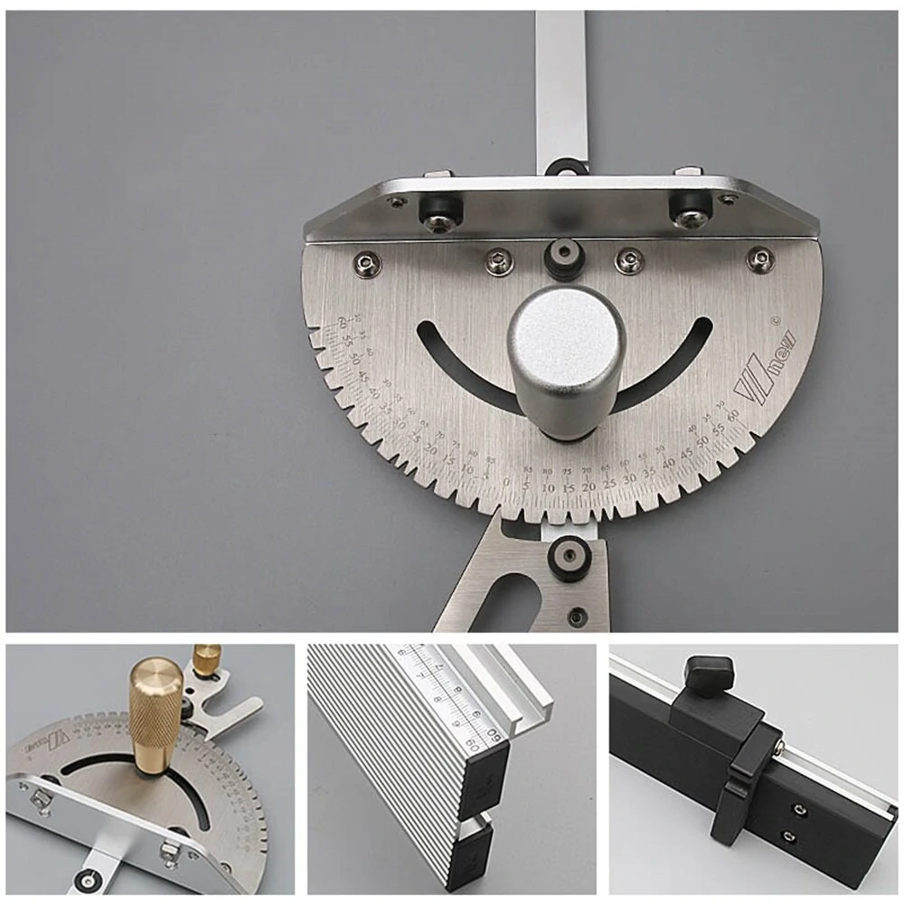 Wnew Miter Gauge - Aluminum Profile Fence with Track Stop | For Table Saw & Router - Image 3