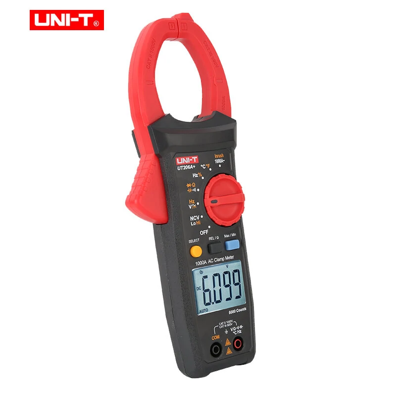 UNI-T UT206A+ Digital Clamp Meter - 1000A AC DC Current & 1000V Voltage Tester - Image 3