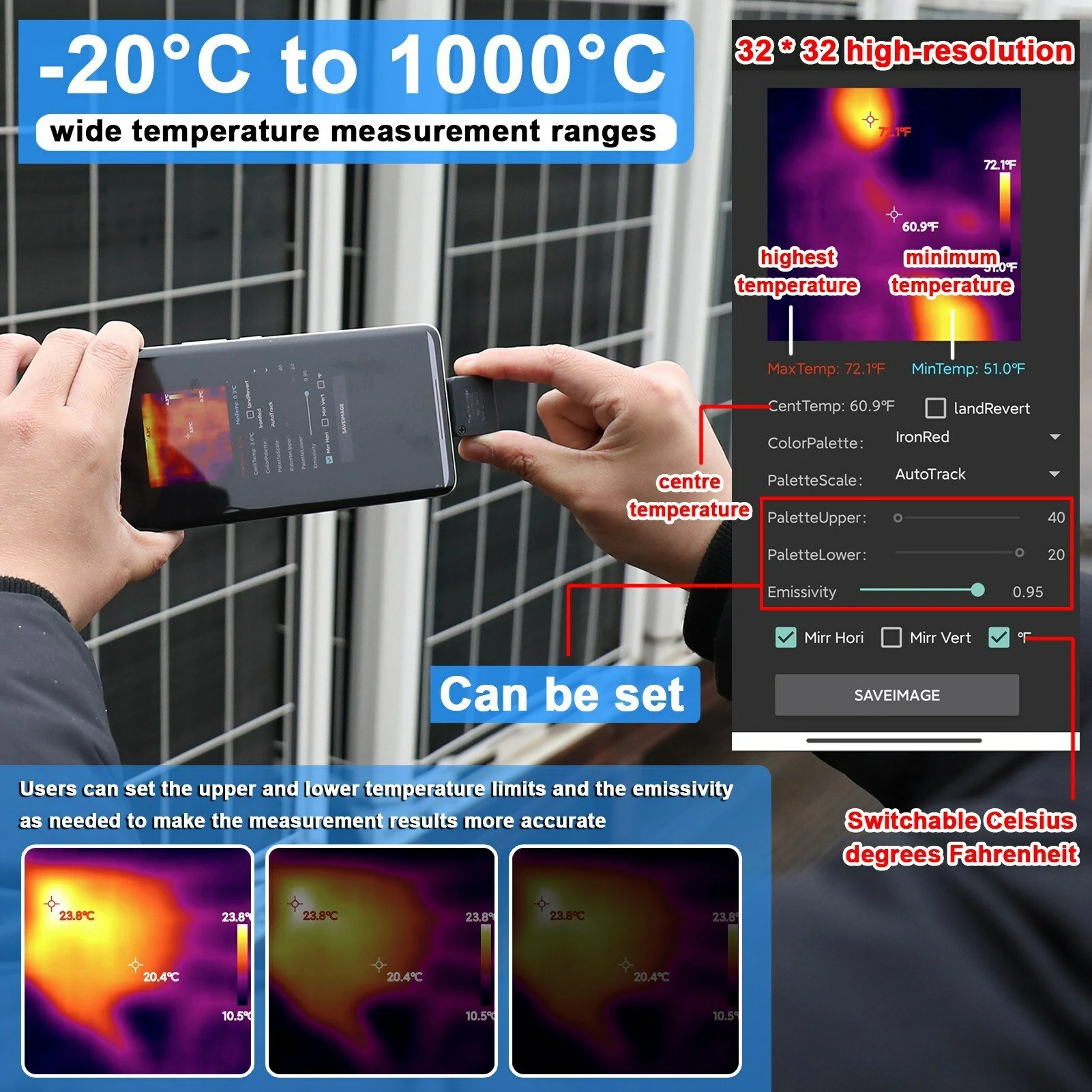 FLIR One Pro - Portable Thermal Imaging Camera for Smartphones | -20° to 1000°C | 5 Color Palettes - Image 5