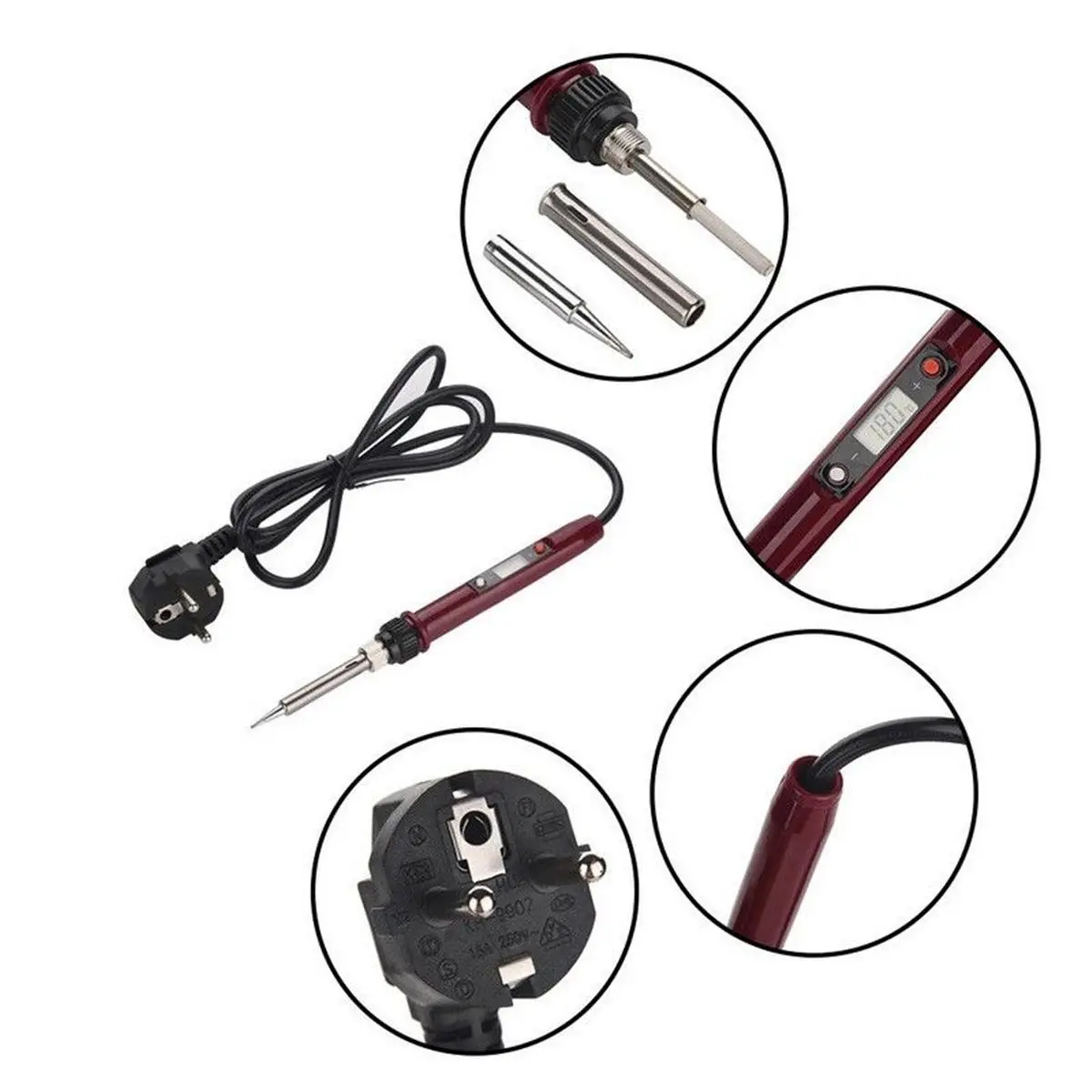 80W Electric Solder Iron Welding Tool - 220V EU Plug | 180-480°C - Image 3