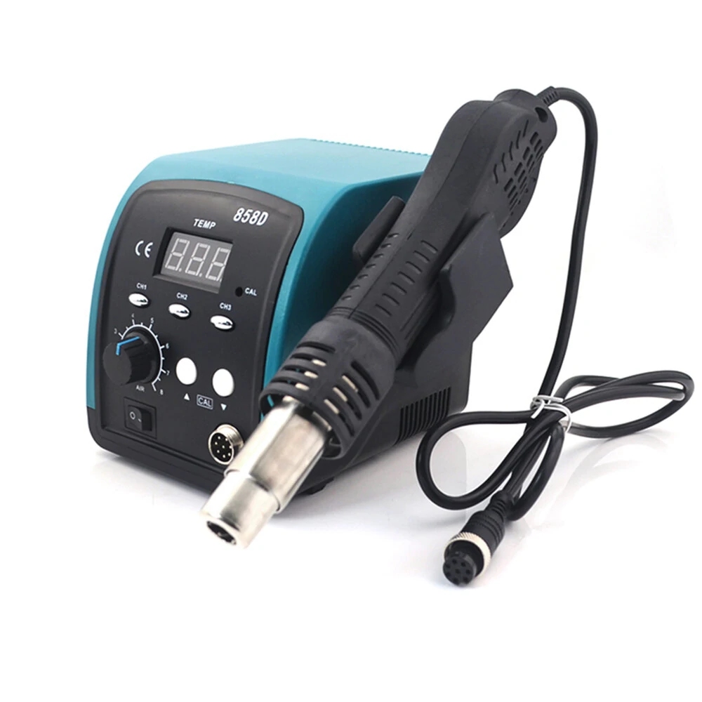858D 750W Hot Air Rework Station | Digital LED Soldering Desoldering | 220V/110V - Image 4