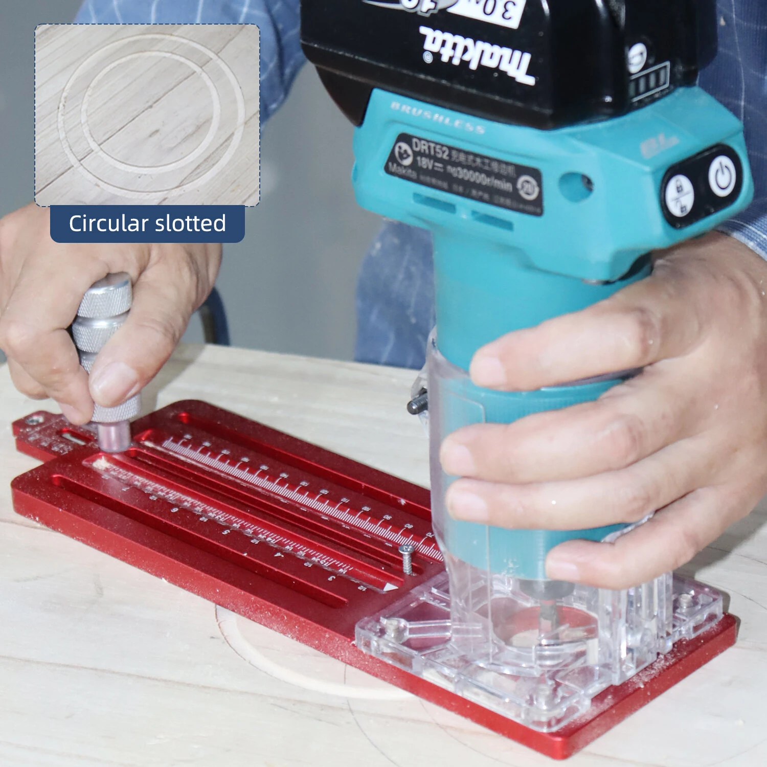 ENJOYWOOD Router Mortise Jig | Door Hinge Template & Guide Rail Adapter - Image 4