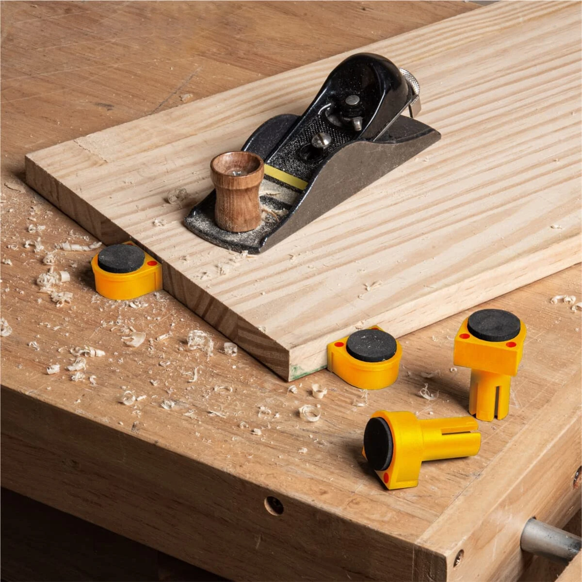 8PCS EVA Rubber Bench Dog Clamps - 19mm 20mm Workbench Peg Brake Stops | Anti-Slip Woodworking Tool - Image 5
