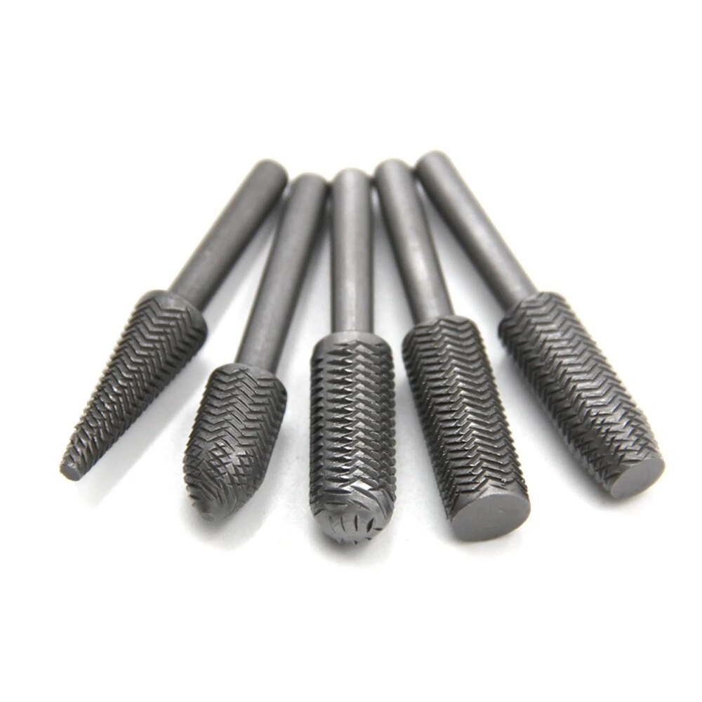 5pcs 6mm Shank Carbide Burr Set - Rotary Rasp & Cutter for Wood & Metal - Image 2