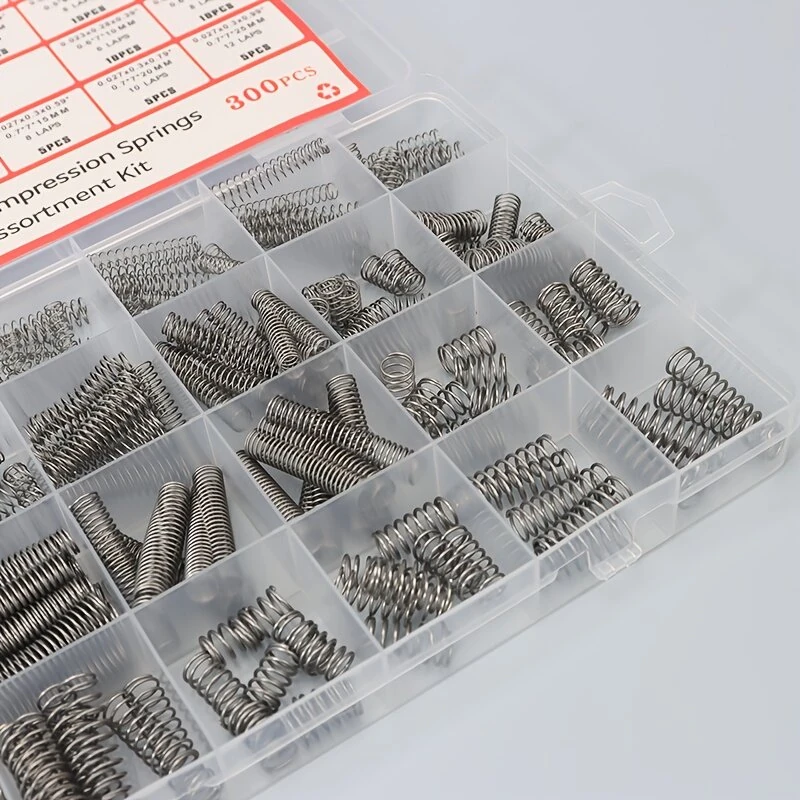 Premium 304 Stainless Steel Compression Springs Kit - 300 Pcs 24 Sizes - High Corrosion Resistance for Mechanical Repair & DIY - Image 3