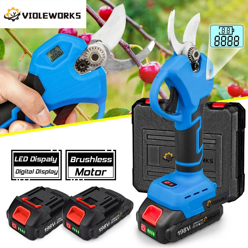 VIOLEWORKS 30mm Brushless Electric Pruner - Cordless For 18V Battery | Fruit Tree & Bonsai Tool - Image 5