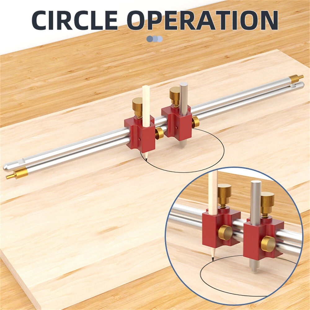 ENJOYWOOD 3-in-1 Modular Bar Gauge Tool | Woodworking Clamping Compass & Scribe Ruler - Image 4