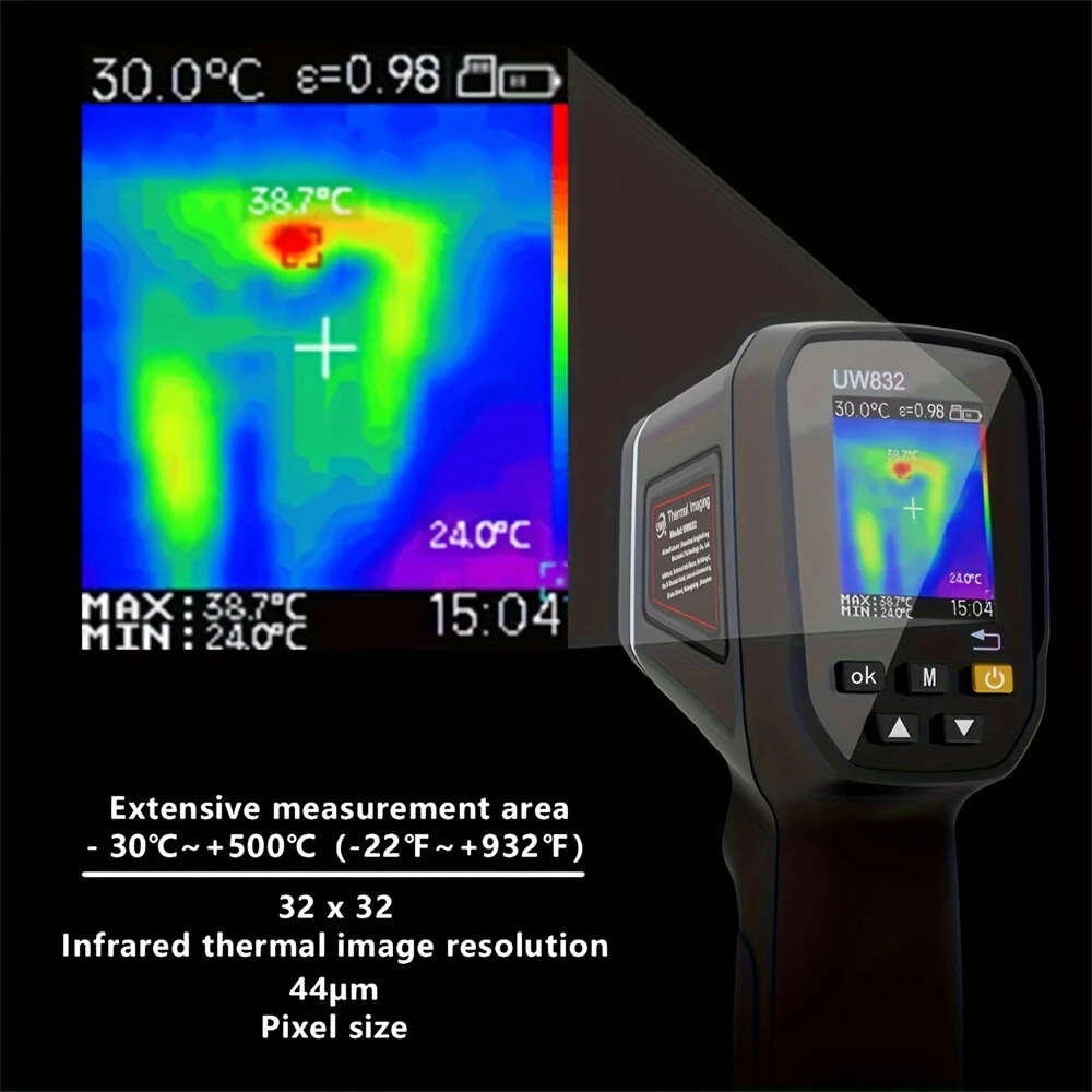 Handheld Thermal Imaging Camera | 32x32 IR Resolution | 6 Color Palettes & USB - Image 5
