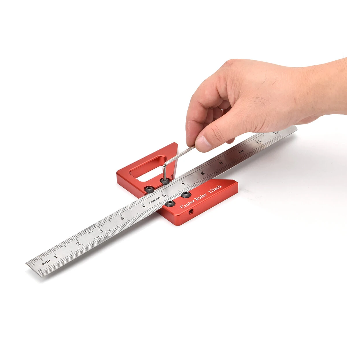Precision Center Finder | 45 Degree V-Shaped Ruler | Anodized Durable Woodworking Tool - Image 5
