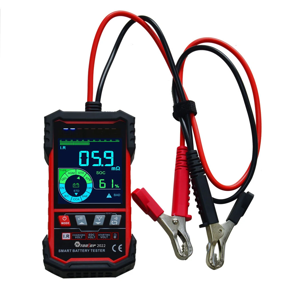TOOLTOP Intelligent Battery Tester - 12V/24V Auto Select | 3.2 Inch Color Screen - Image 4