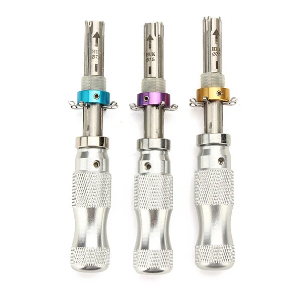 3Pcs Tubular Lock Pick Tools | 7 Pin Transparent Practice Cylinder | Locksmith Tools - Image 2