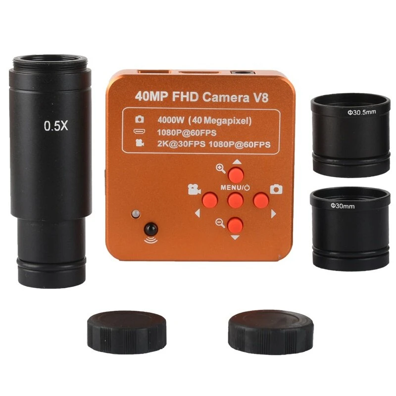 KOPPACE 40MP Microscope Camera - 0.5X HDMI Electronic Eyepiece | 23.2-30.5mm Adapters - Image 5