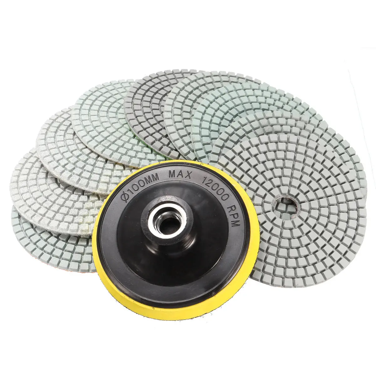 10pcs 4 30-3000 Grit Diamond Polishing Pads Set - Granite Concrete Marble - Image 4