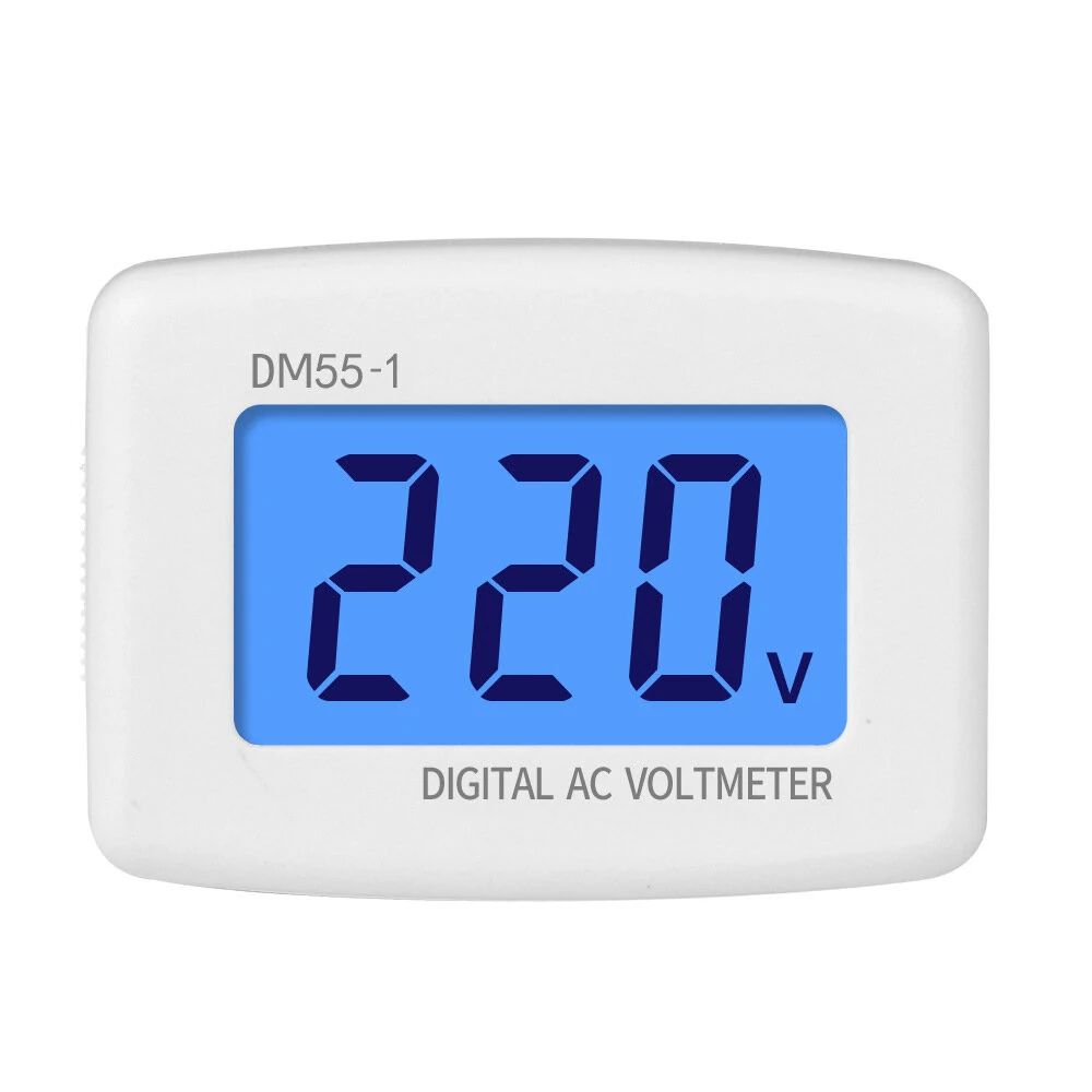 AC 220V Digital Voltmeter | EU Plug Voltage Tester Socket with LCD Display - Image 2