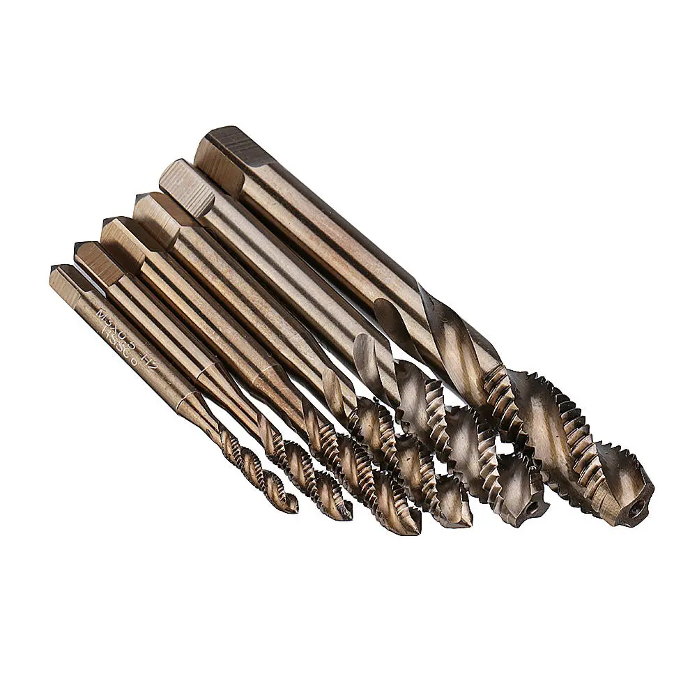Drillpro M3-M10 HSS Co M35 Spiral Flute Plug Tap | Metric Screw Tap Set - Image 3