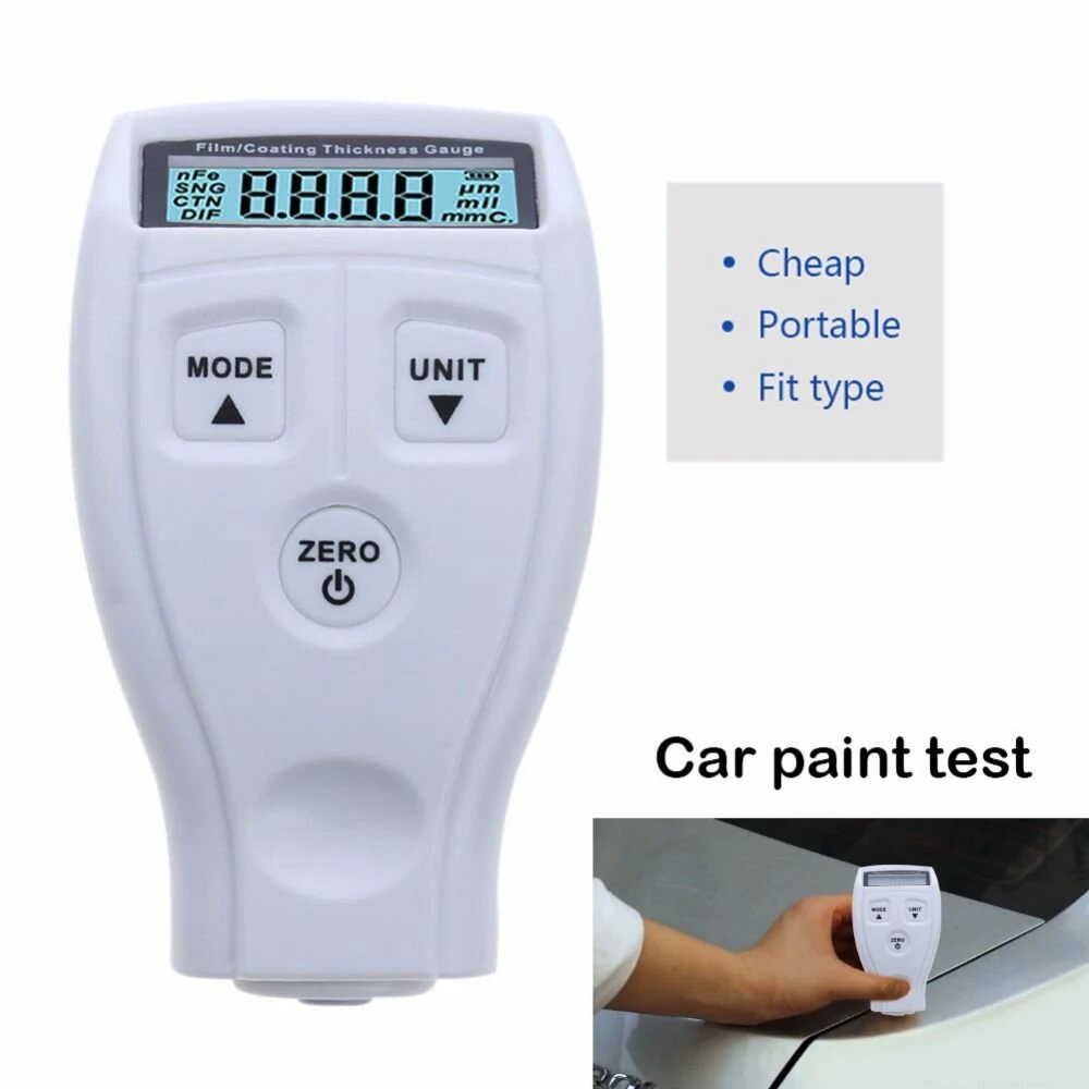 GM-200 Paint Thickness Gauge | 0-1.80mm Range | LCD Display | Portable Car Coating Tester - Image 5