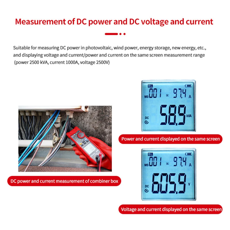 UNI-T UT219PV Digital Clamp Meter | 1000A AC/DC | Bluetooth CAT III 1500V - Image 4