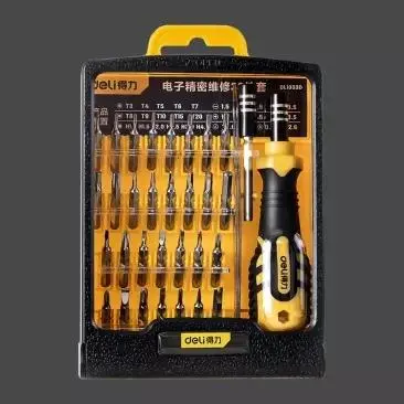 DELI 33-in-1 Precision Screwdriver Kit | Electronics Repair Toolkit for Phone Tablet Laptop - Image 3
