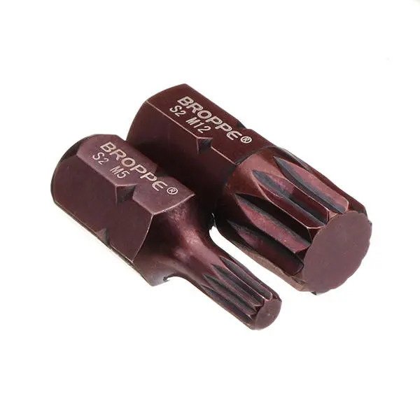 Broppe 5pcs M5-M12 30mm Star Screwdriver Bit | 10mm Hex Shank for Impact Driver - Image 5