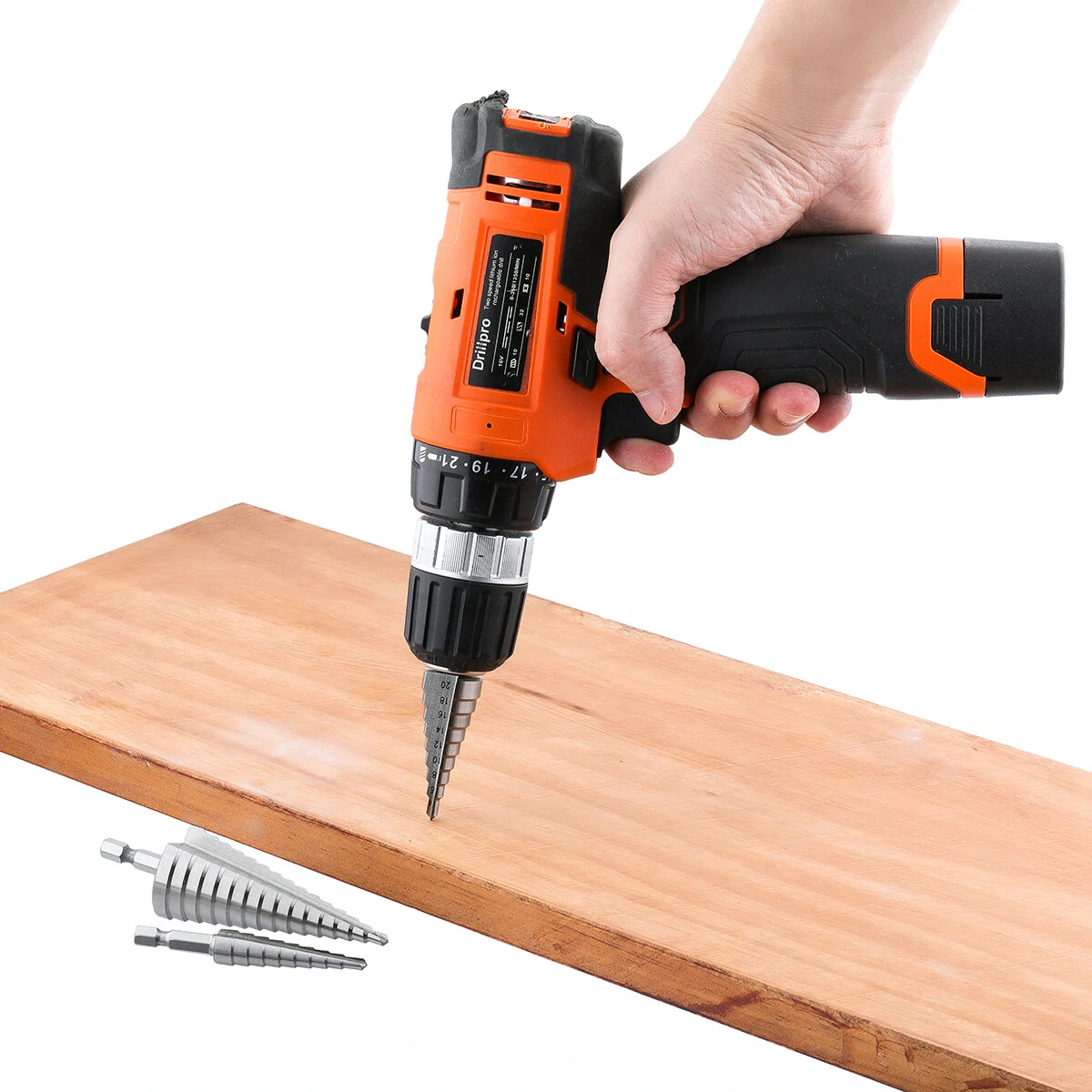 Mohoo 3pcs HSS Step Drill Bit Set | 4-32mm Cone Cutter with 4mm Twist Drill - Image 5