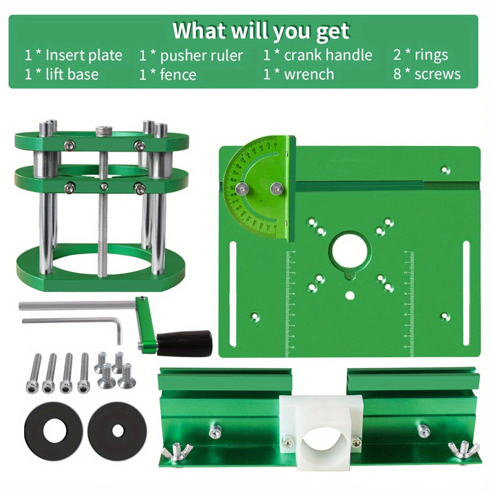 Aluminum Router Lift Kit - Manual Lifting for 65mm Motors | 240x200mm Plate - Image 4