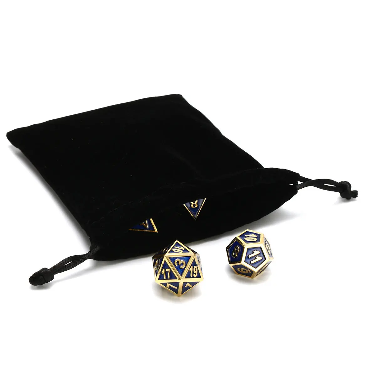 Antique Solid Metal Polyhedral Dice Set - Heavy RPG Dice for Role Playing Games - Image 4