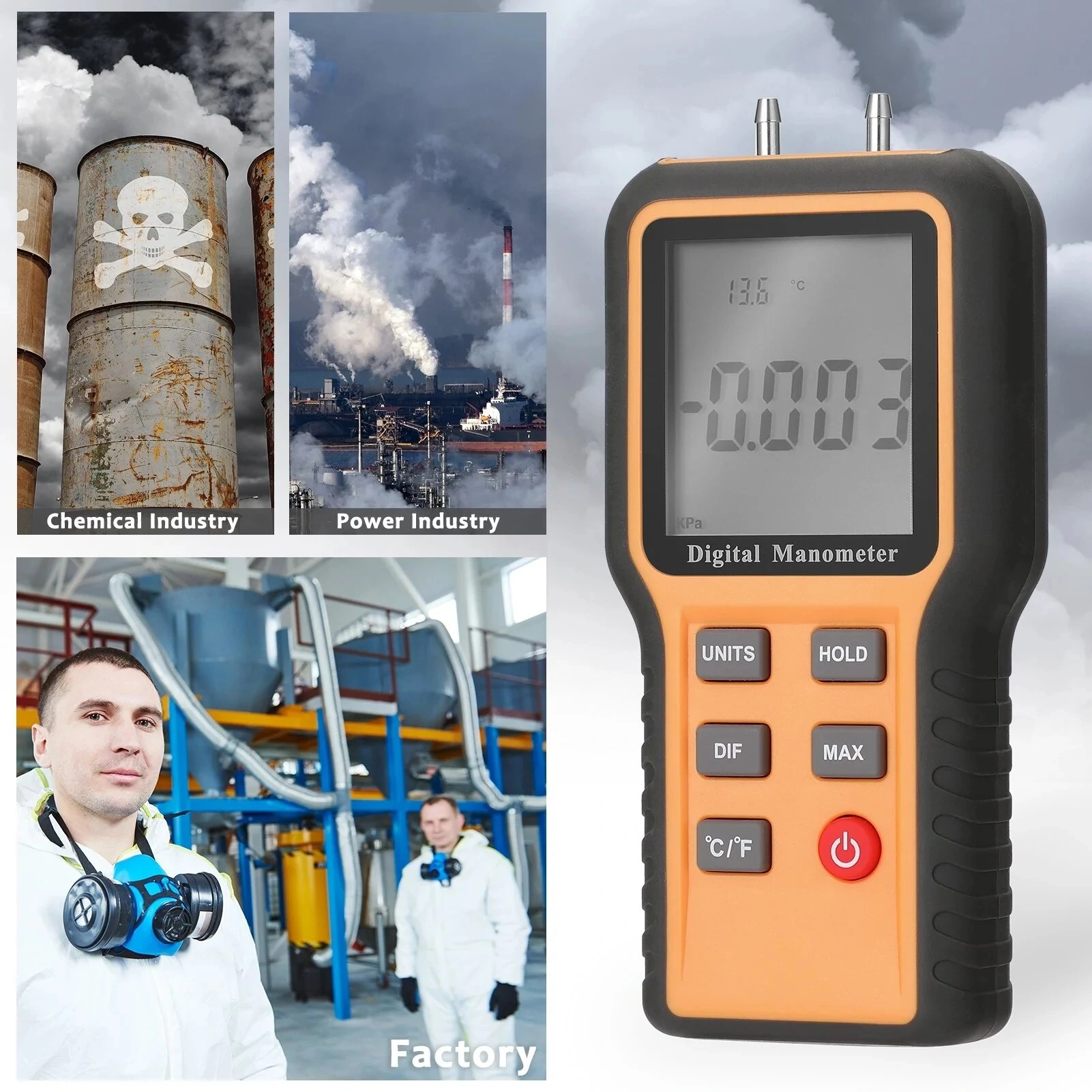 Qx-1208 Digital Pressure Gauge | High-Precision Multifunctional Tool for Pipeline & Auto Repair - Image 4