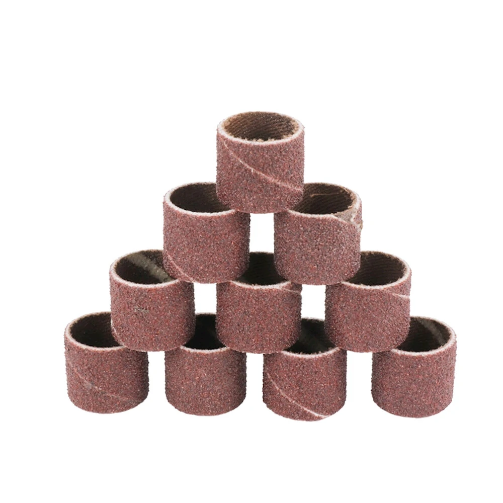 11pcs 12.7mm Sandpaper Roll Polishing Wheel Set - 100 Grit for Metal Rust Removal & Polishing - Image 5