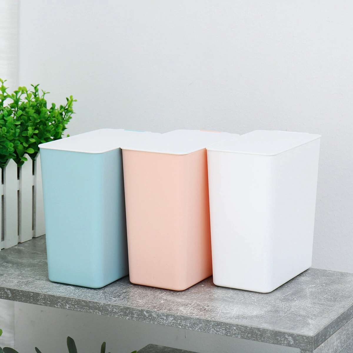 Desktop Trash Can | Office Table Waste Bin - Mini Storage Container - Image 2