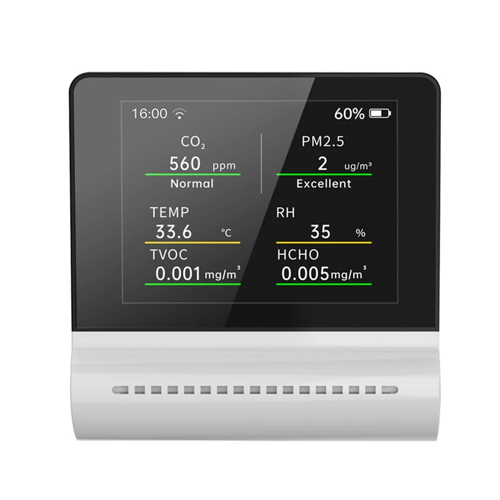 NOYAFA JSM16 Air Quality Monitor - PM2.5 CO2 HCHO TVOC Detector | 5-in-1 - Image 2