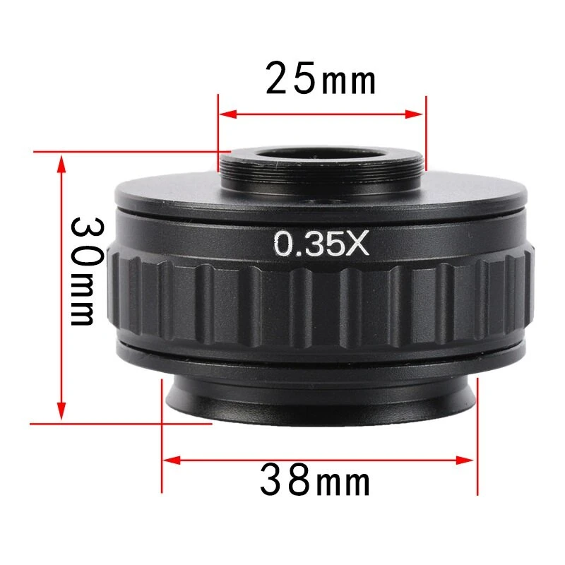 KOPPACE 0.35X CTV Trinocular Stereo Microscope Adapter | C-Mount & 25mm Camera Interface - Image 4