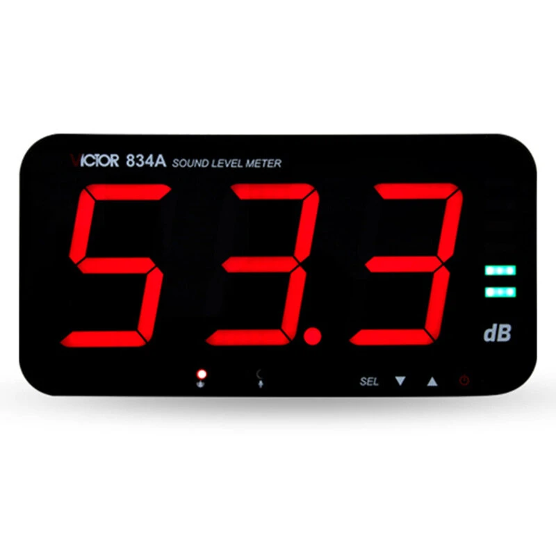 Victor VC834A Sound Level Meter | 30-130dB High-Precision Wall-Mounted Noise Tester - Image 3