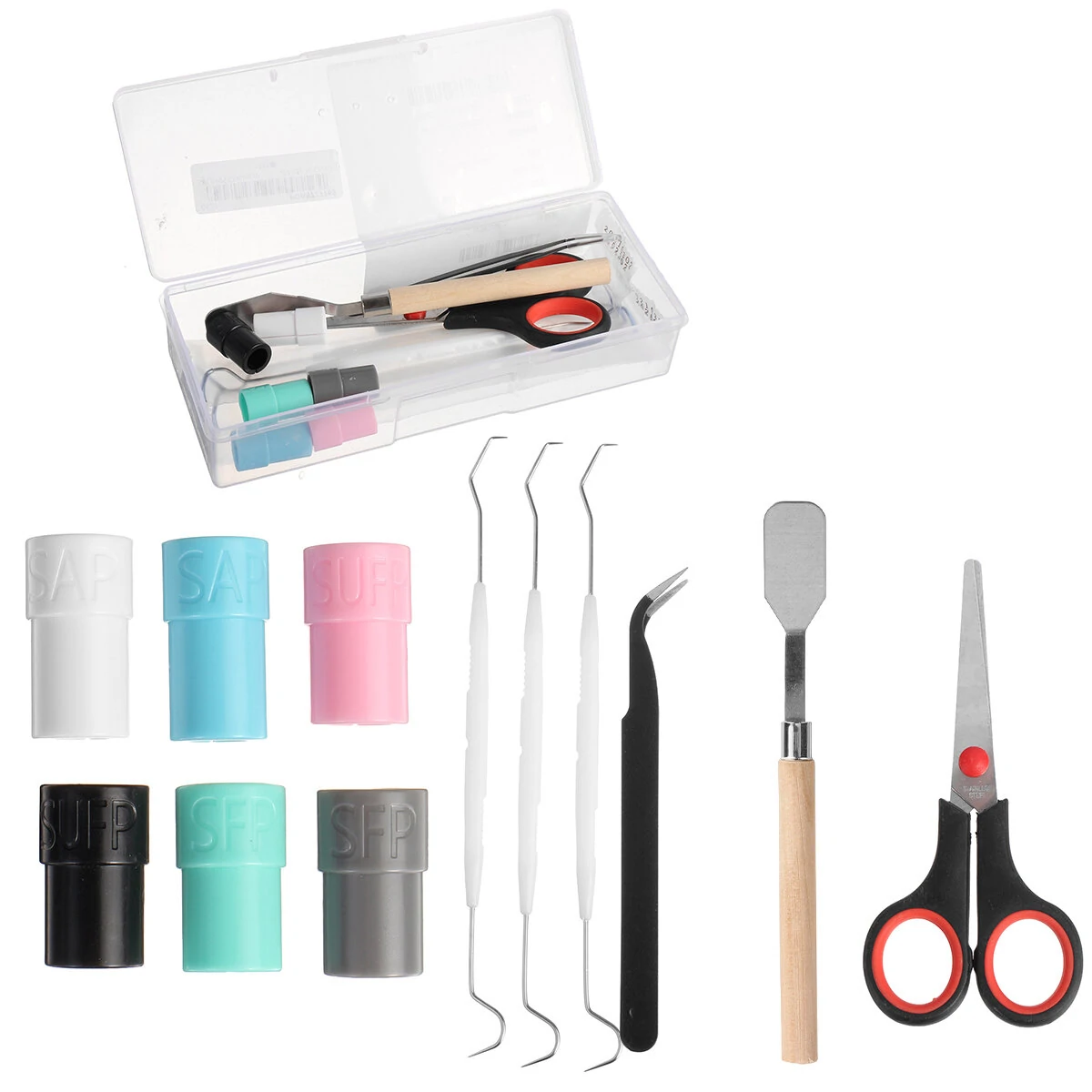 13/24PCS Multifunctional Tweezers Tool Kit - Weeding & Engraving Process Tools - Image 2