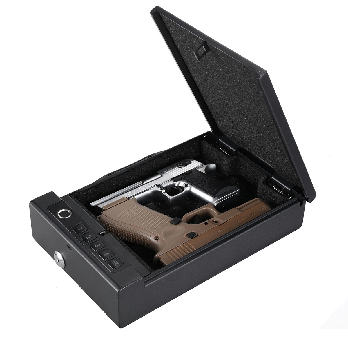 Smart Fingerprint Gun Safe with Tuya App | 29x19x6.3cm Iron Construction & Alarm | Advanced Biometric Lock - Image 2