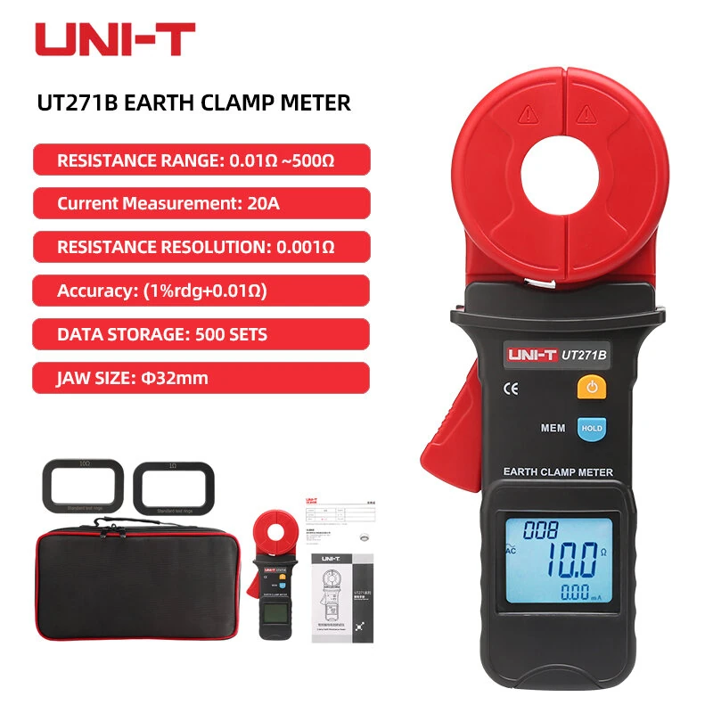 UNI-T UT271A Clamp Ground Resistance Tester | High Precision & 500 Data Storage - Image 5