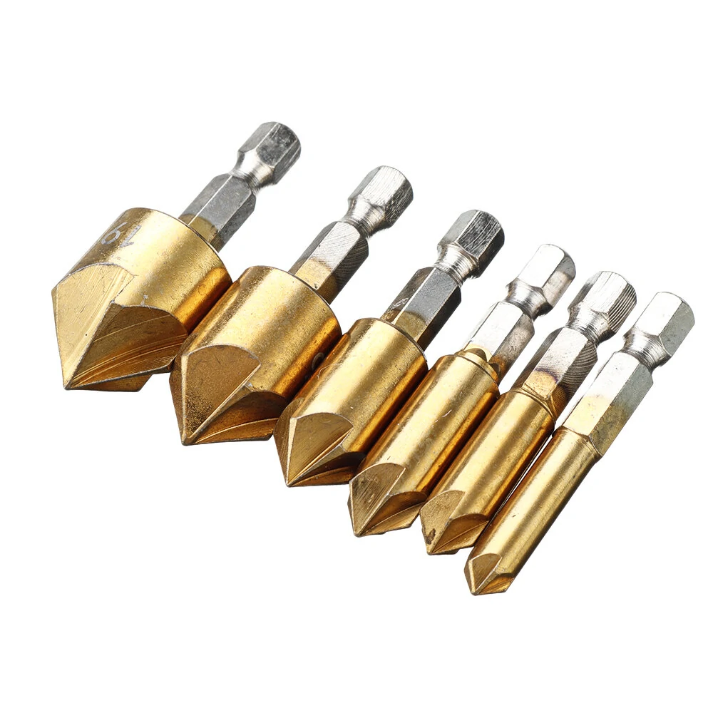 Drillpro 14pcs Chamfer Countersink Drill Bit Set | Wood Plug Cutter for Woodworking - Image 5