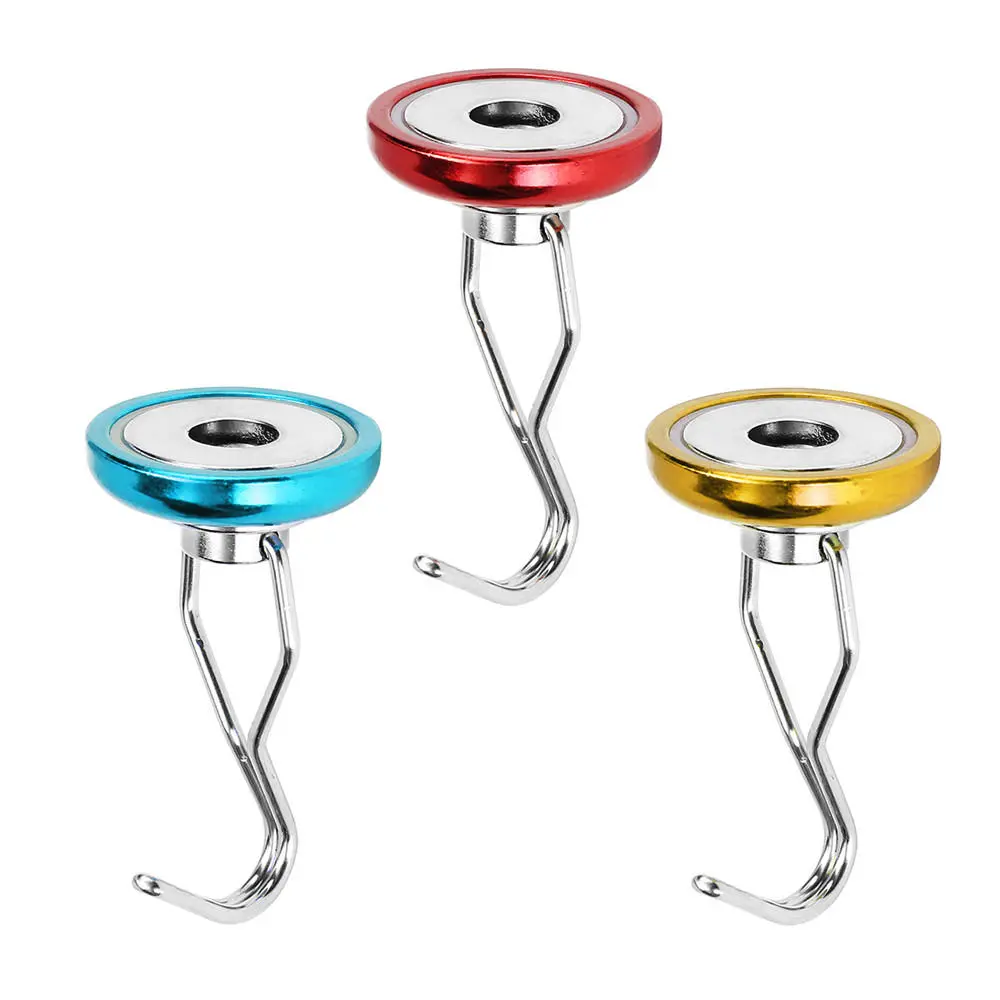 Effetool 50KG Neodymium Magnet - 36mm with 360° Rotating Hook - Red/Yellow/Blue - Image 2