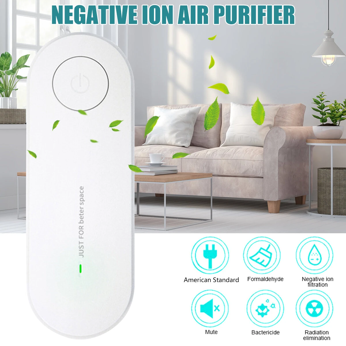 Anion Air Purifier - 2Pcs Negative Ion Generator | 5 Million Ion Output | EU Plug - Image 2