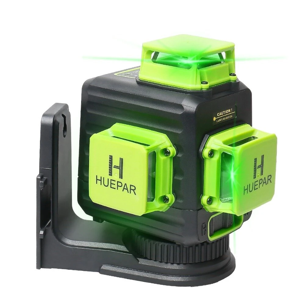 Huepar B03CG 3D Self-Leveling Laser Level | 12 Green Lines | Type-C Charging & Case - Image 2