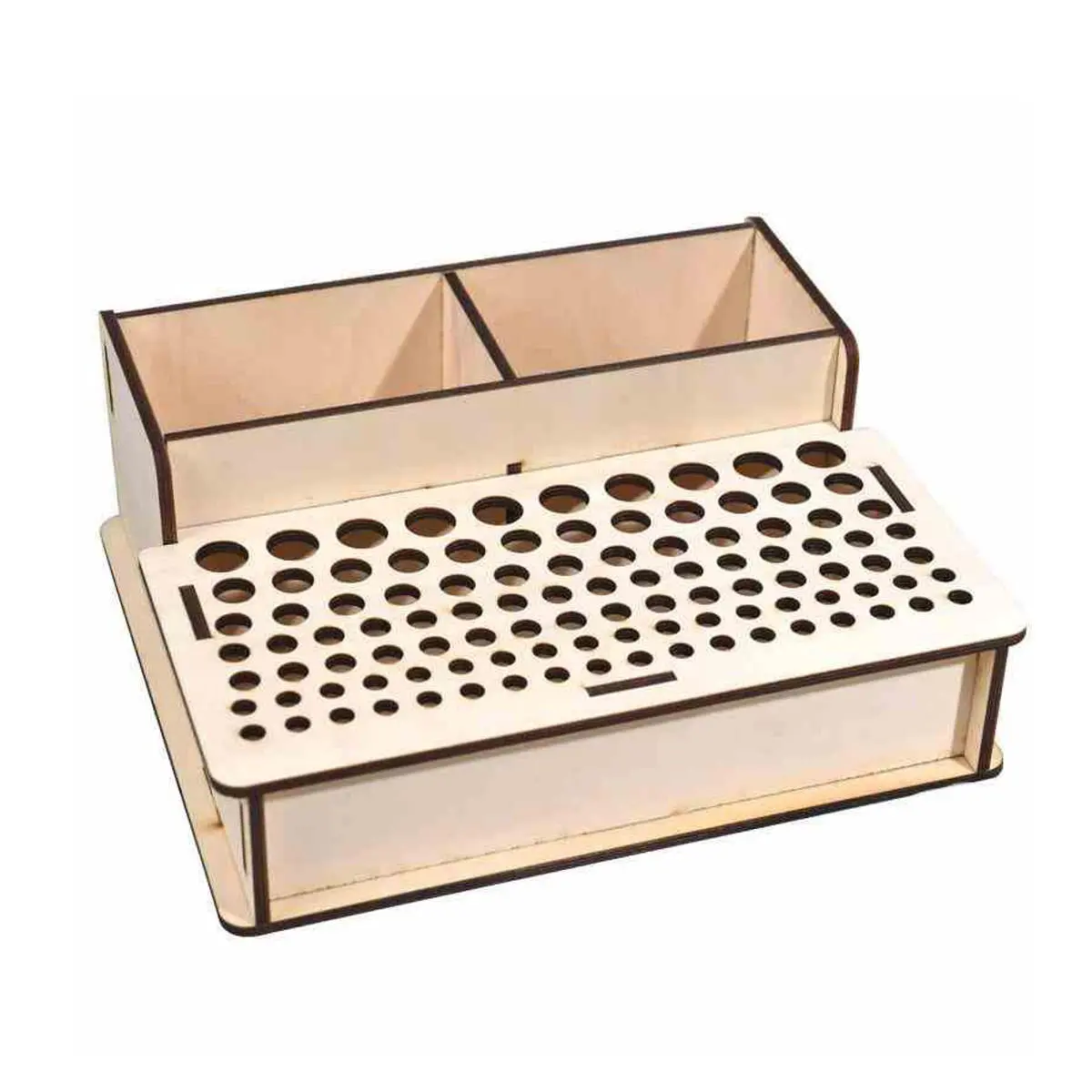 Wooden Pigment Paint Bottle Rack Organizer - Epoxy Tool Storage Model Box - Image 3
