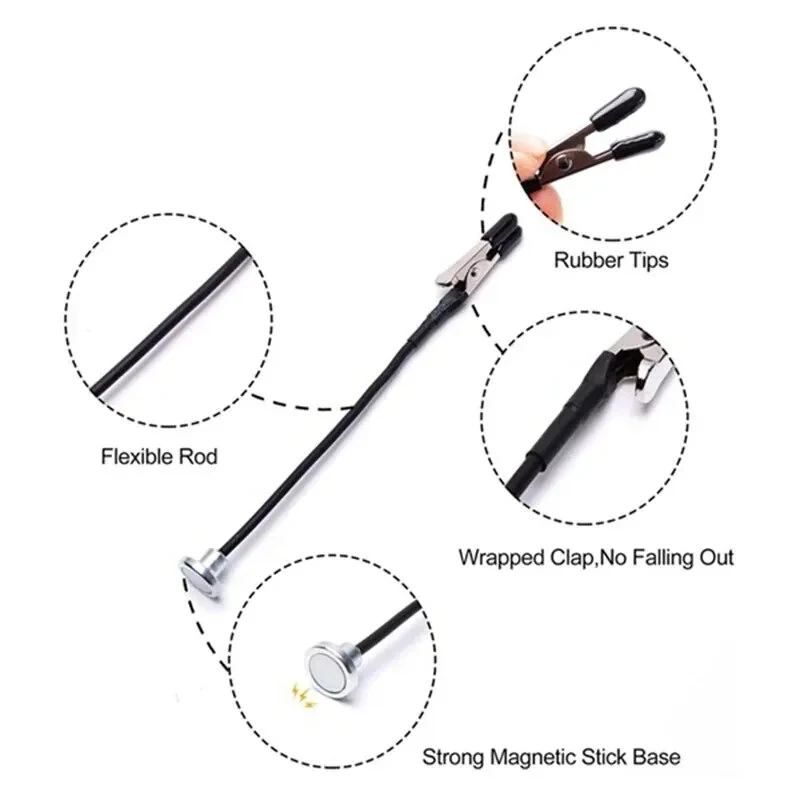 12PCS Magnetic Bendable Alligator Clip Sticks | Model Painting Stand & Holder for Airbrush - Image 4