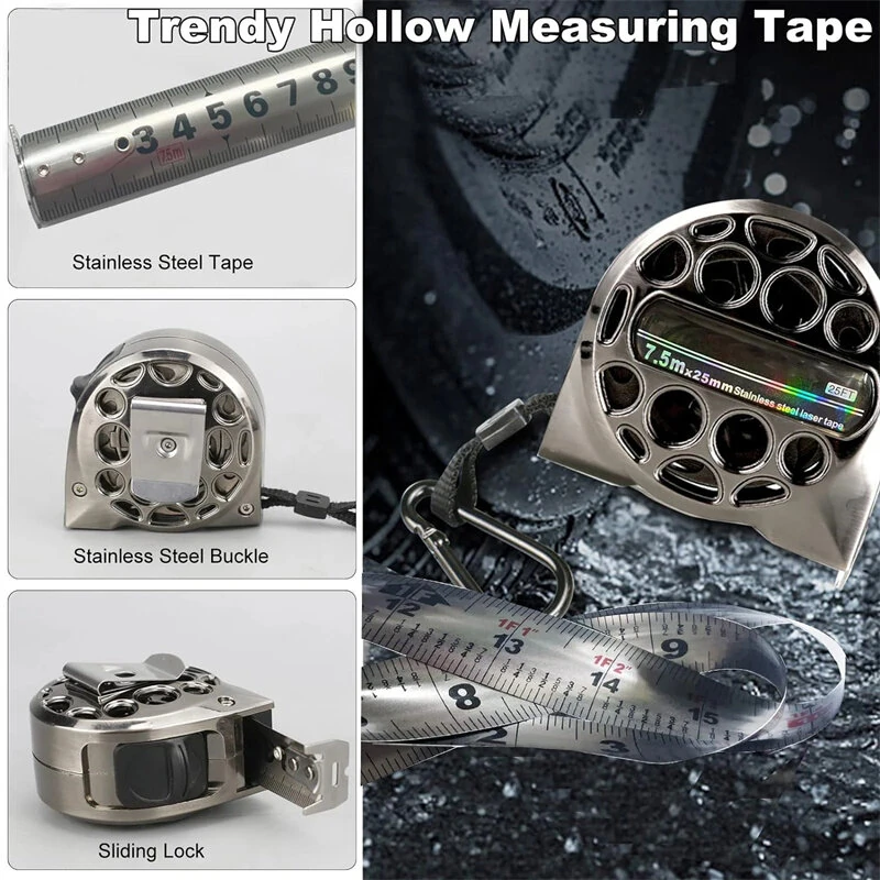 Metric Tape Measure | 3/5/7.5M Stainless Steel | Anti-Corrosion Retractable Ruler - Image 5