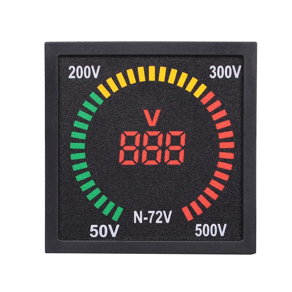N-72V Digital Voltage Meter | 50-500V AC 220V Panel Display | 73mm 68mm Hole - Image 4
