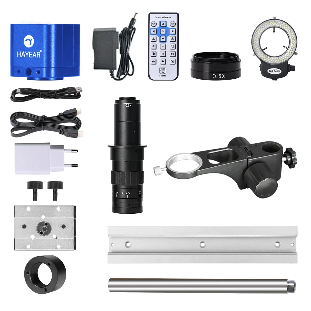 HAYEAR HY-5100 24MP Digital Microscope Camera | 180X Lens & USB LED Ring Light - Image 2