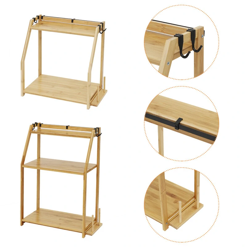Spice Rack Organizer - 2 or 3 Tier Shelf for Seasoning Bottles & Jars - Image 2