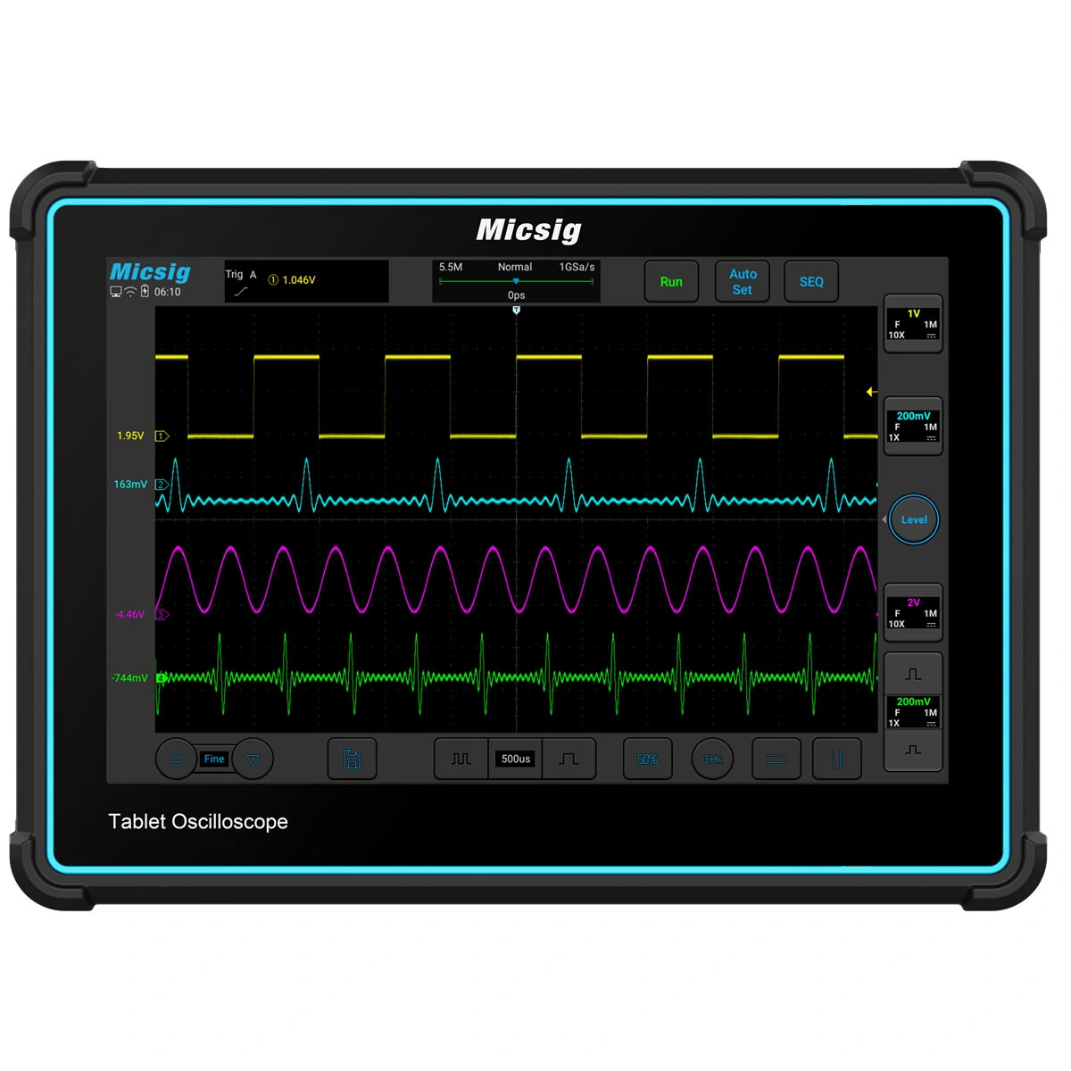 Micsig TO2002 Tablet Oscilloscope - 200MHz 1GSa/s - 10.1 Touchscreen - Image 4
