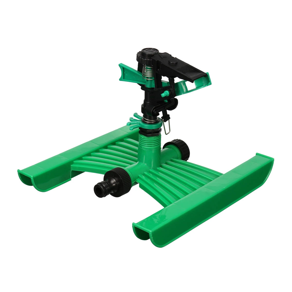 H Base Auto Rotating Lawn Sprinkler - Plastic Garden Watering Tool | Drill Attachment - Image 3