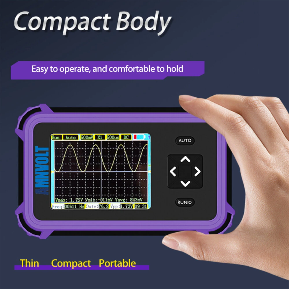 PDS833 Handheld Digital Oscilloscope | 1MHz Bandwidth, 8.33Msa/s | 2.8 Portable - Image 4