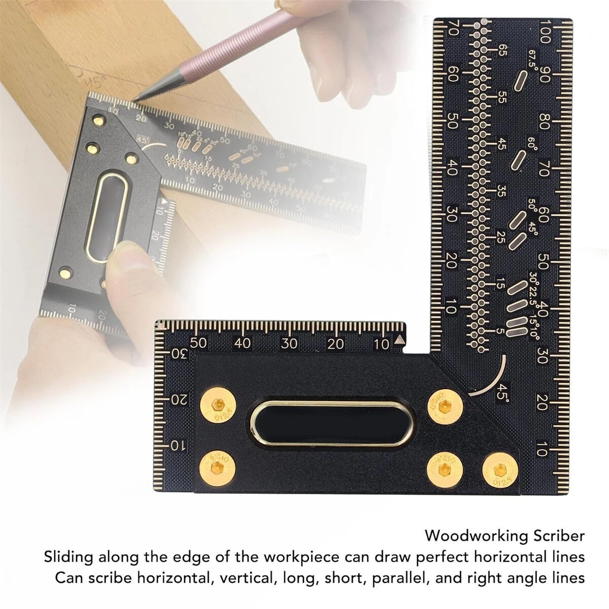Aluminum Multi-angle Measuring Ruler - Layout Tool for Carpentry & DIY - Image 4