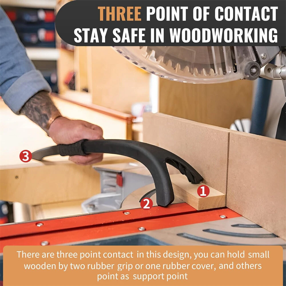 Miter Saw Hold Down Stick - 18 Inch Safety Tool with Rubber Grip & Feet - Image 4